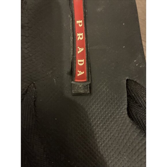 Prada Sport Men’s Authentic Solid Black Thong Flip Flops Sandals flip flops 8 - Picture 7 of 7